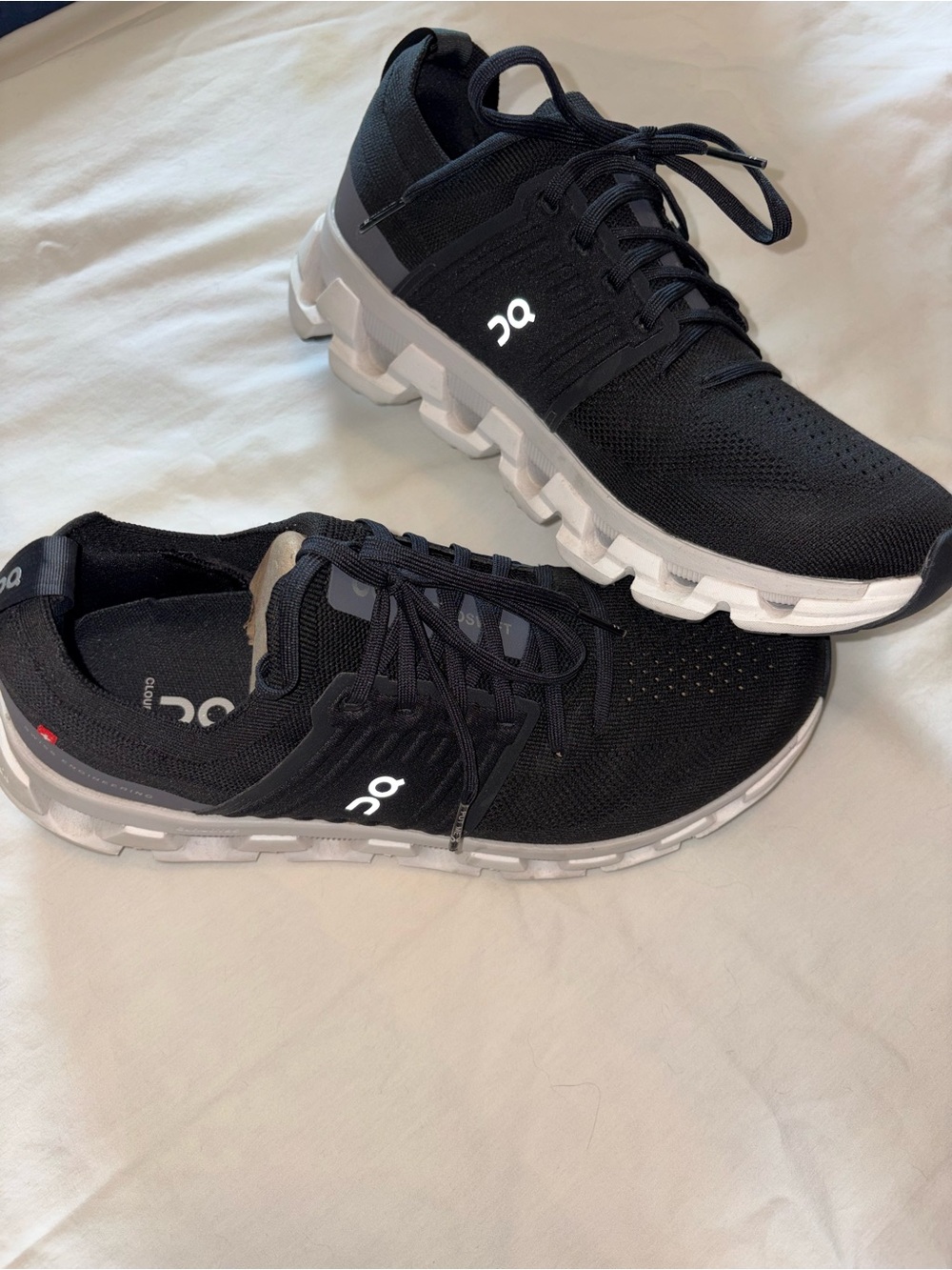 On Running Black and White Women's Athletic Running Shoes